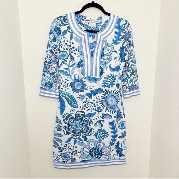 Gretchen Scott Split Neck Jersey Performance Dress - Picture 2 of 8